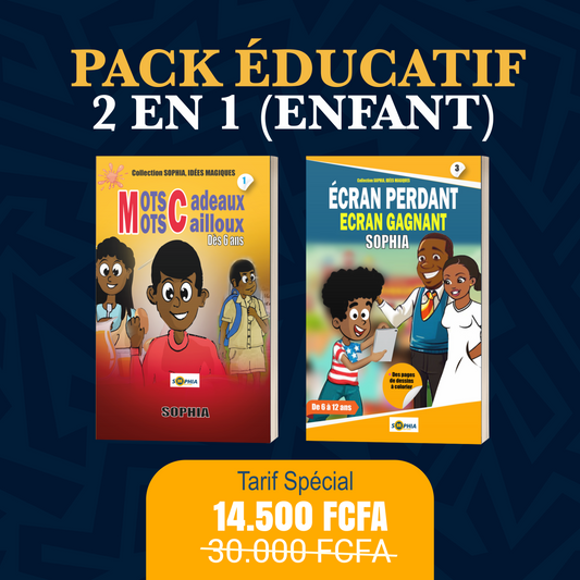 PACK ÉDUCATIF 2 EN 1 (ENFANT) : MOTS CADEAUX + ÉCRAN GAGNANT - Apprentissage des valeurs, confiance en soi et gestion des écrans